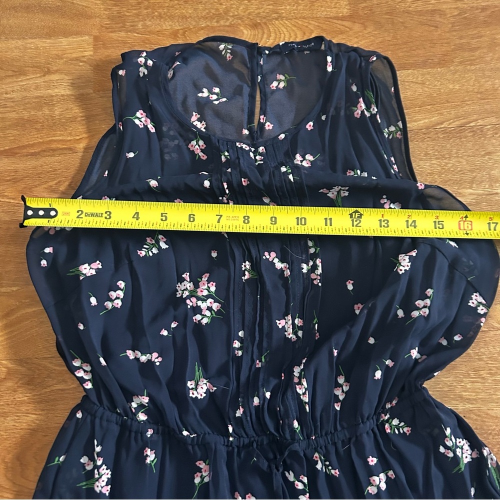 Tommy Hilfiger Navy blue floral mini summer cocktail spring sundress dress sz S - Picture 5 of 7